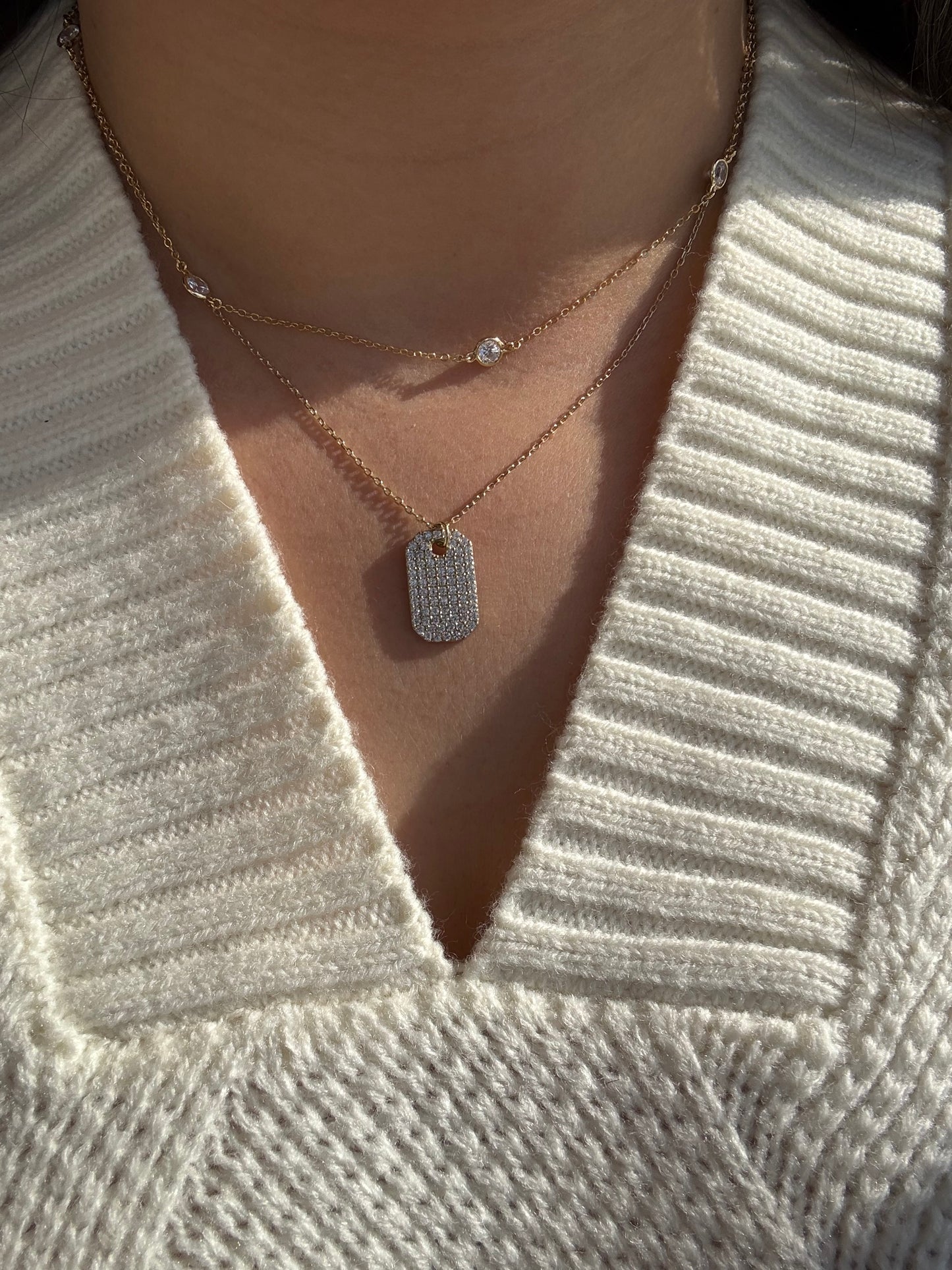 "Diamond" by the Yard Necklace