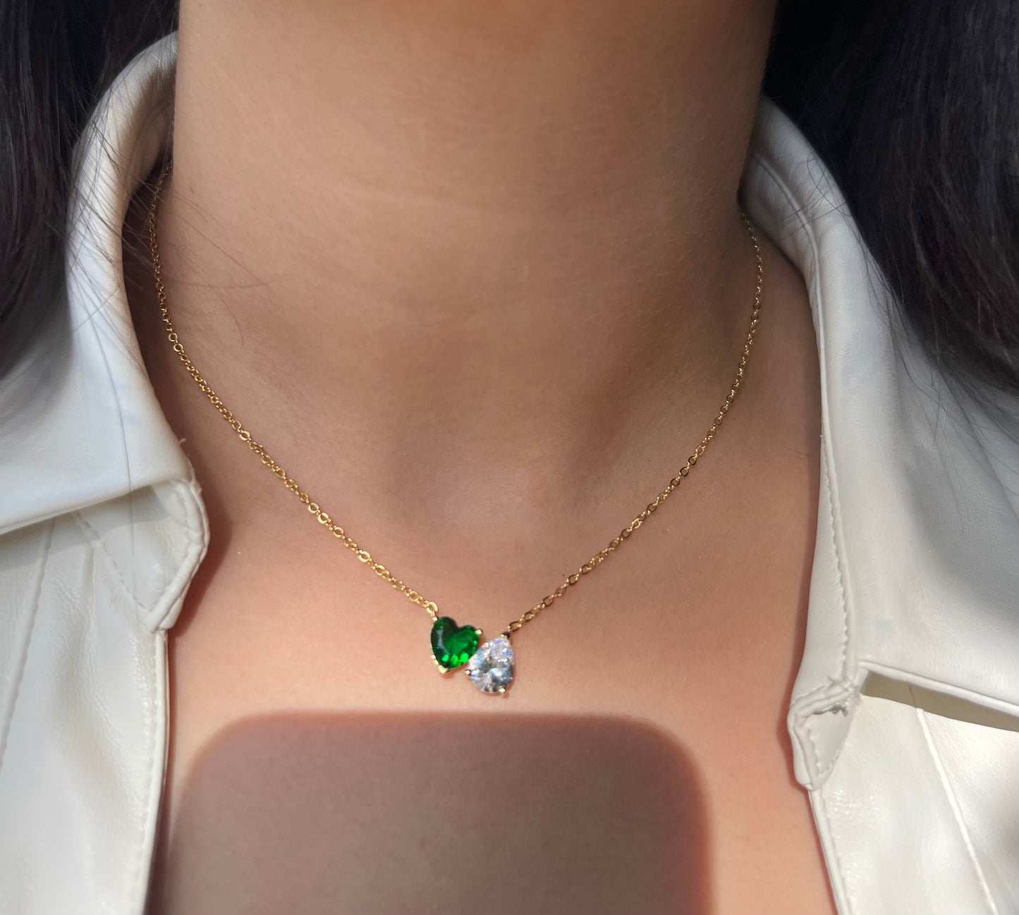 Green Heart Shaped necklace