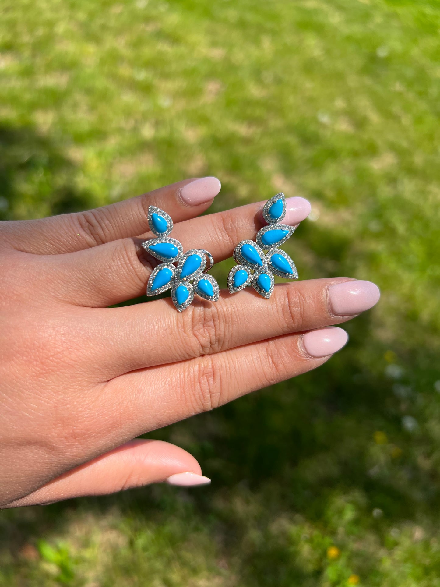 Turquoise Crawler Earrings