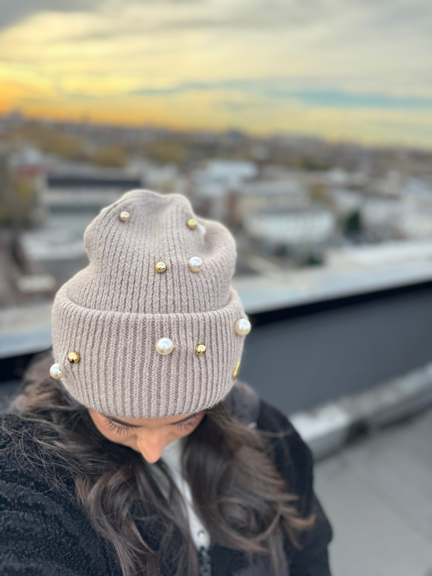 Pearled Winter Hat