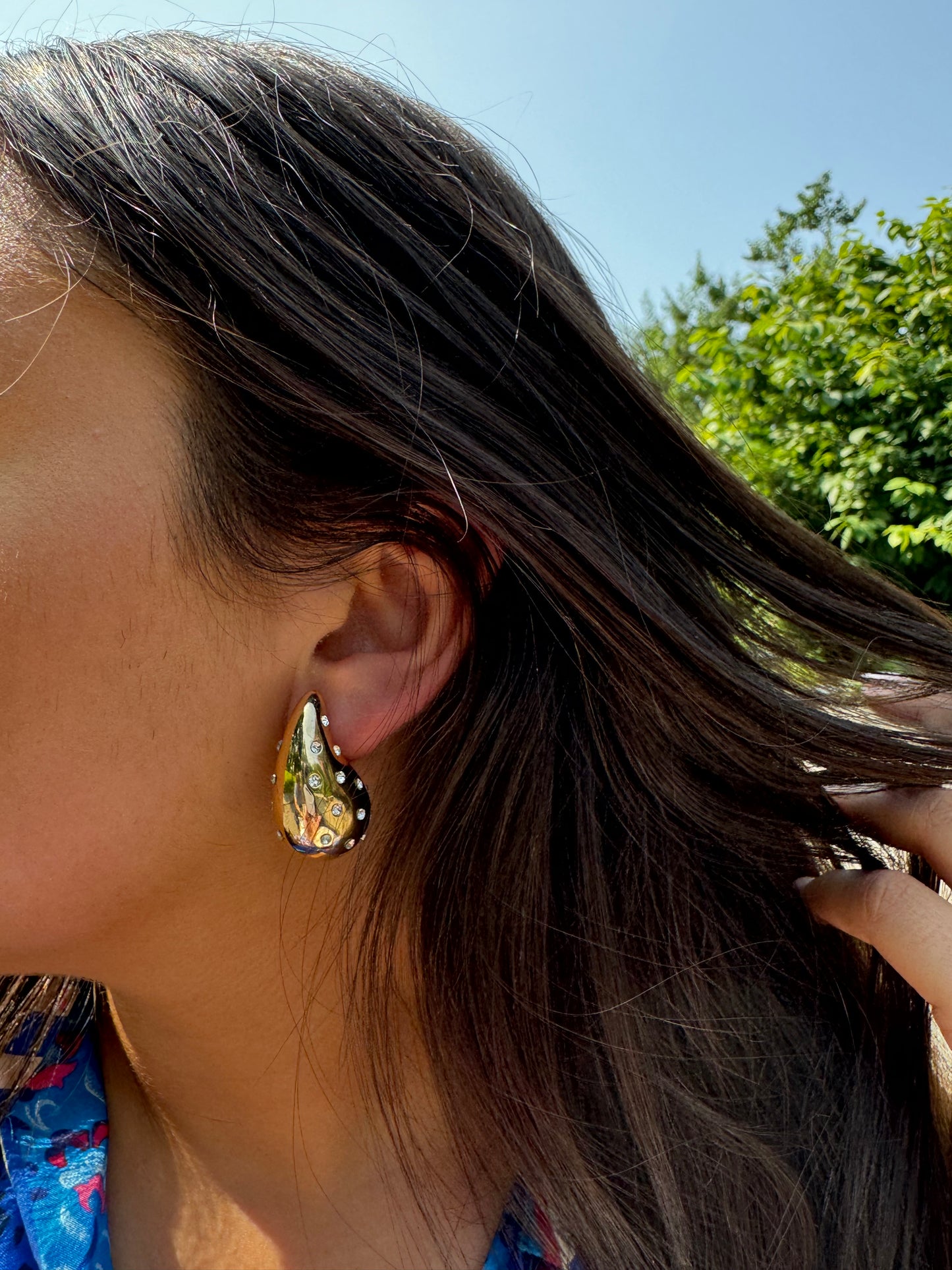 Studded Drop Earrings