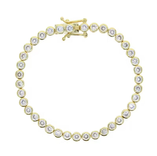 Round Bezel Tennis Bracelet