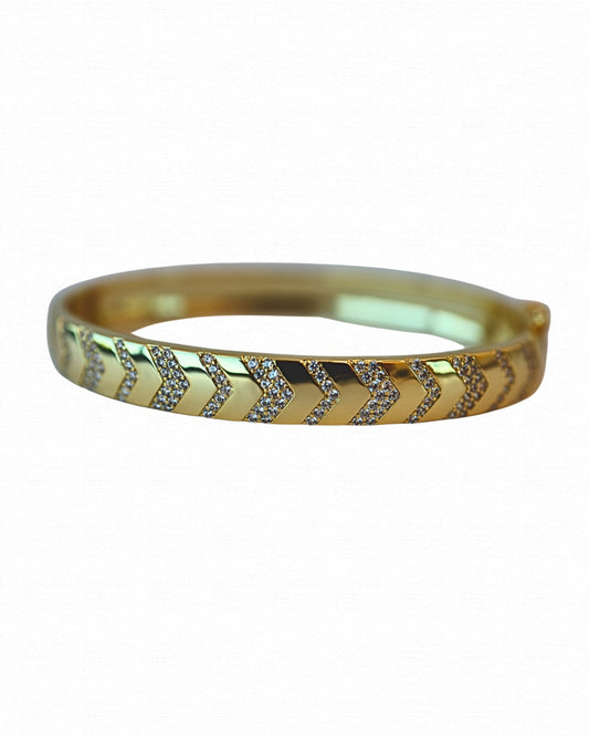 Geometric Golden Bangle