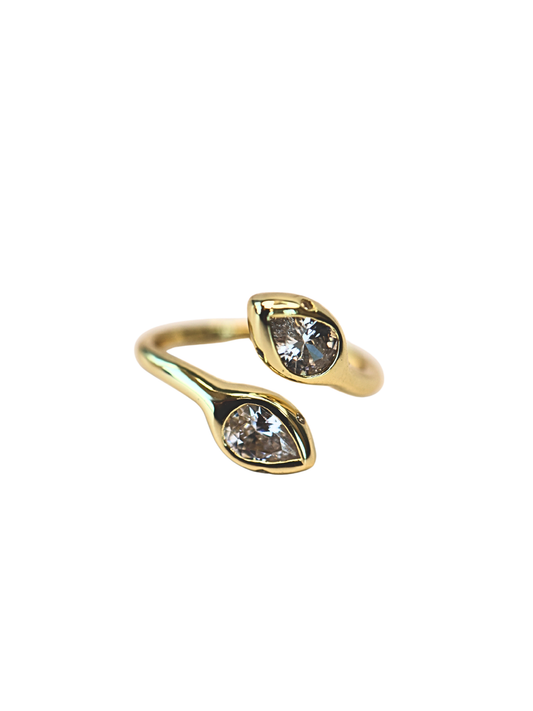 Double Pear Wrap Ring