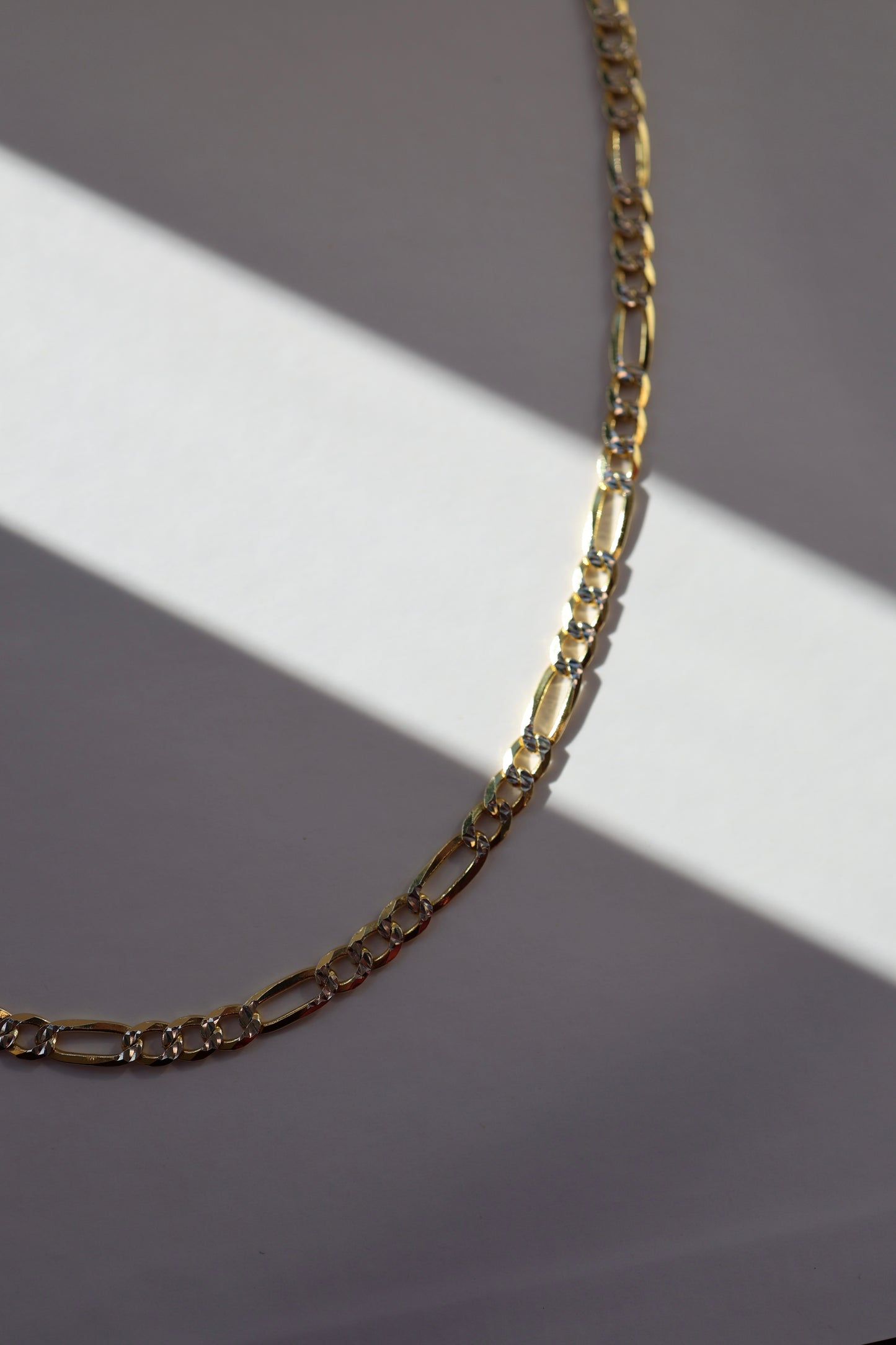 Silver Etched Gold Men’s Necklace