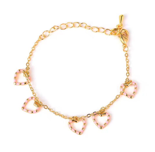 Hanging Heart Kids Bracelet