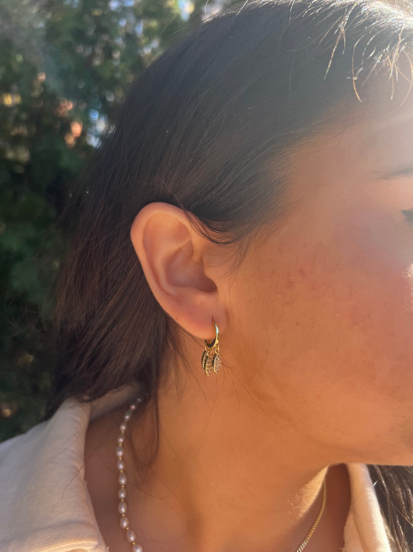 Leaf hoop Earring