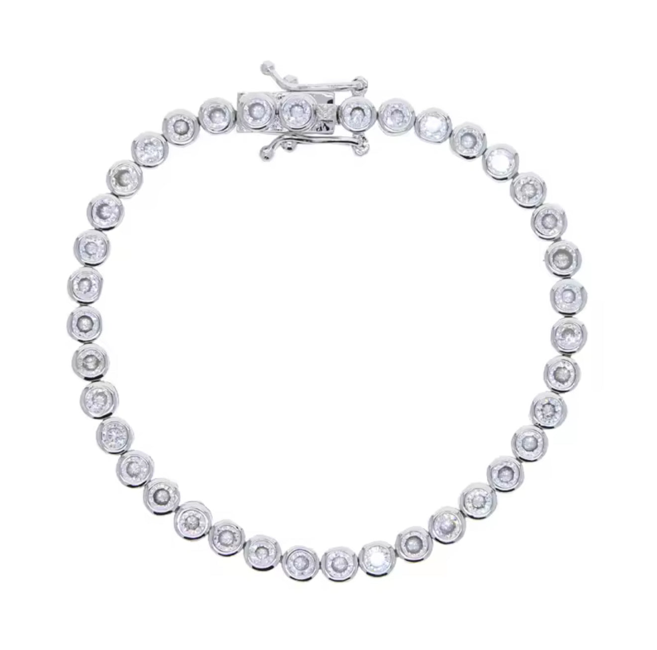 Round Bezel Tennis Bracelet
