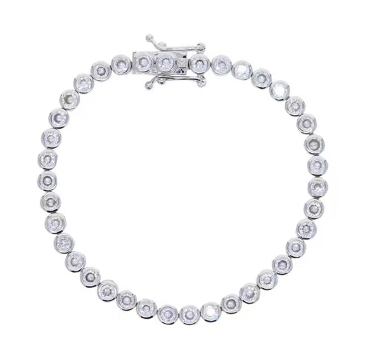 Round Bezel Tennis Bracelet
