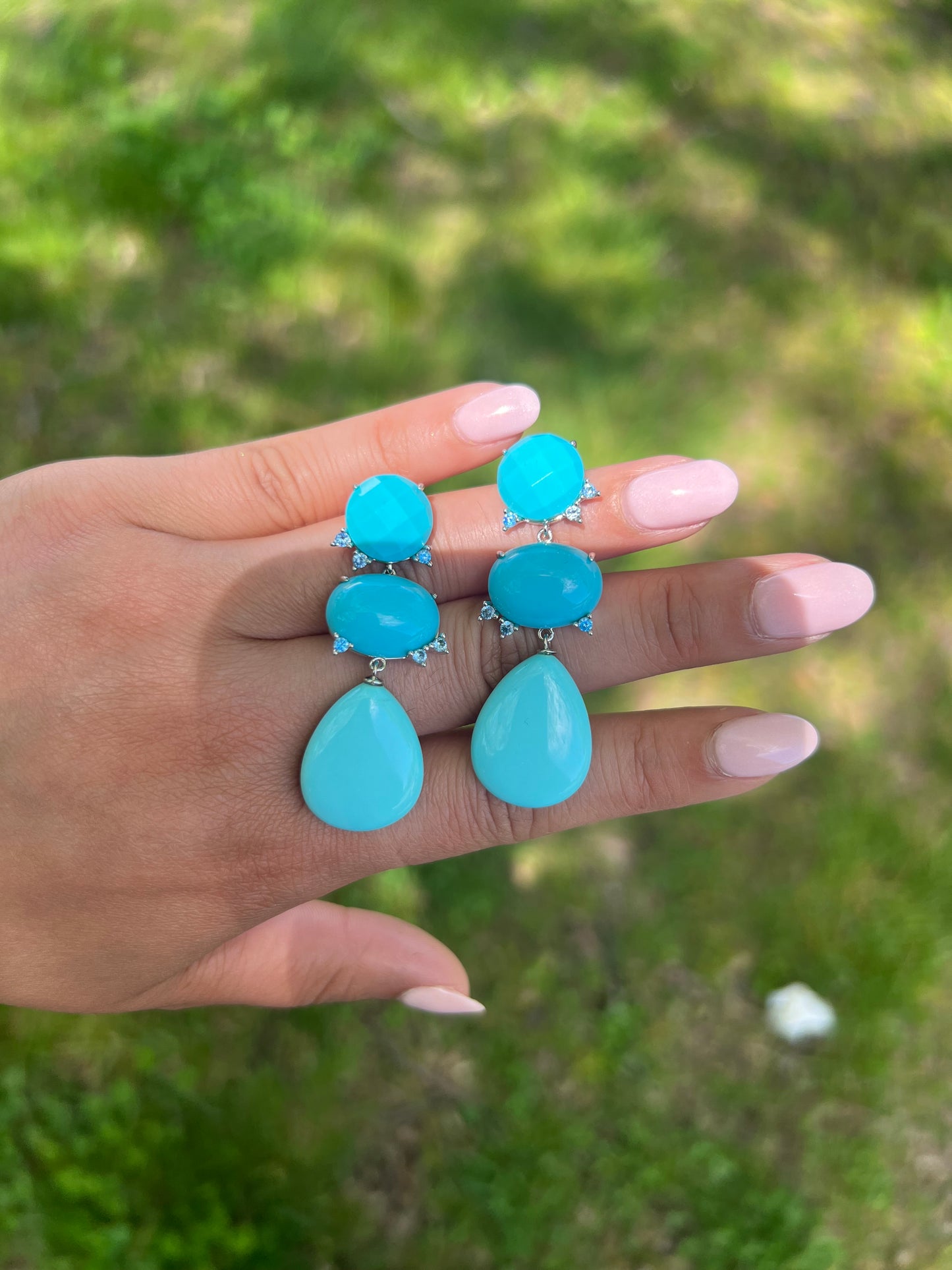 Turquoise Romantic Blue Earrings