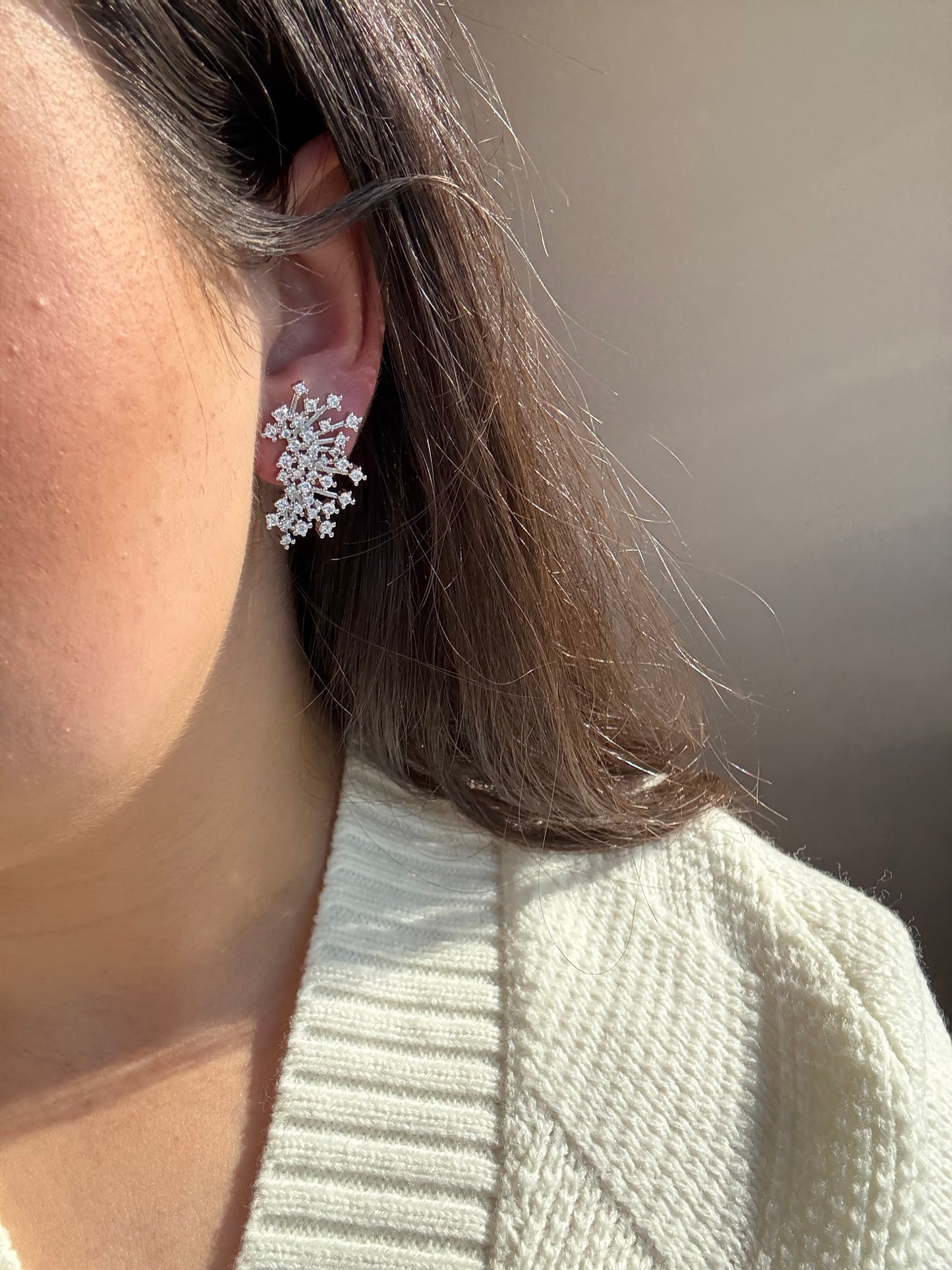 Cluster Sparkle Stud Earrings