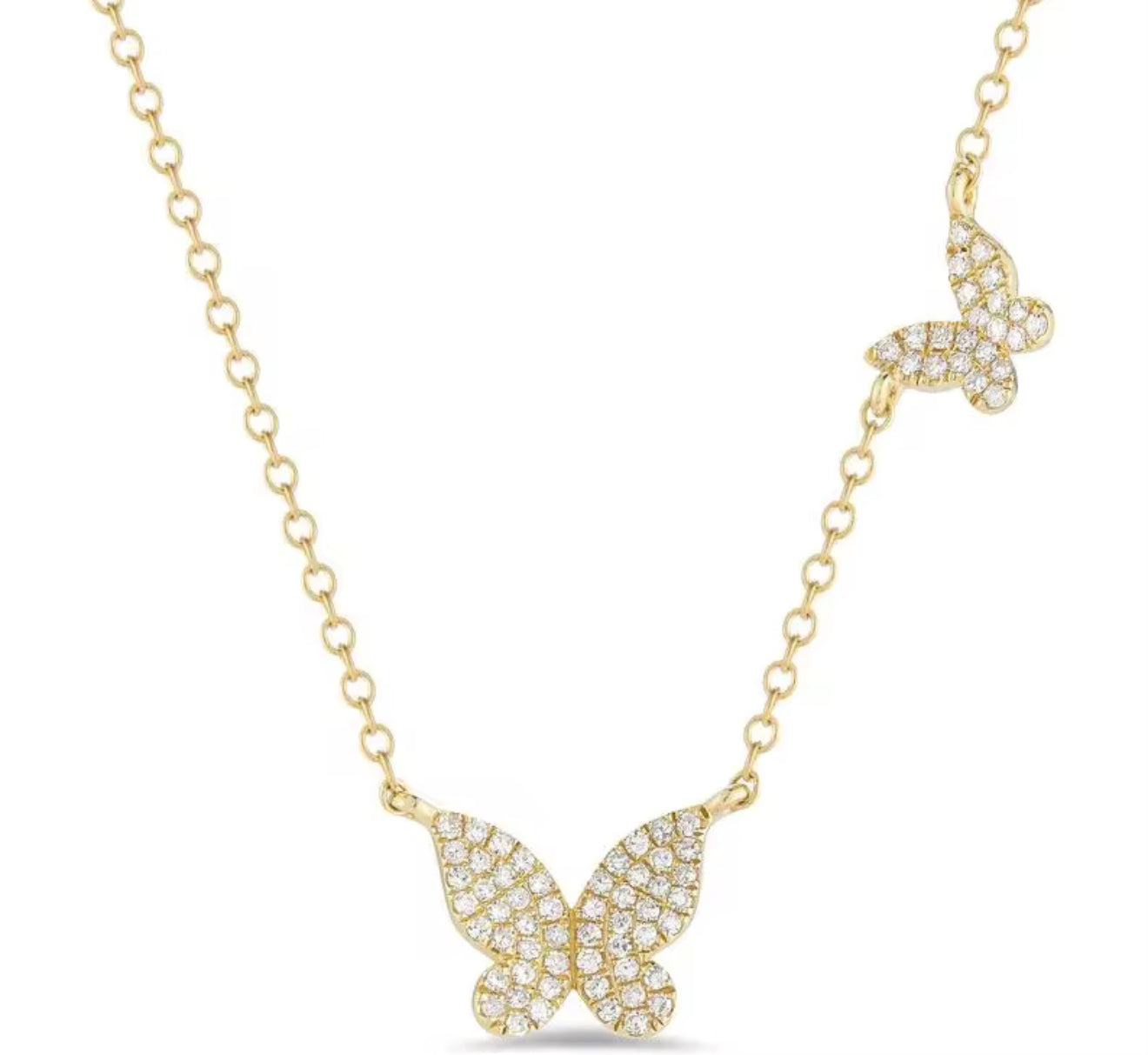 Scattered Butterfly Necklace