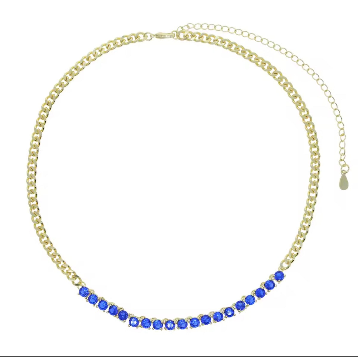 Linked Sapphire Necklace