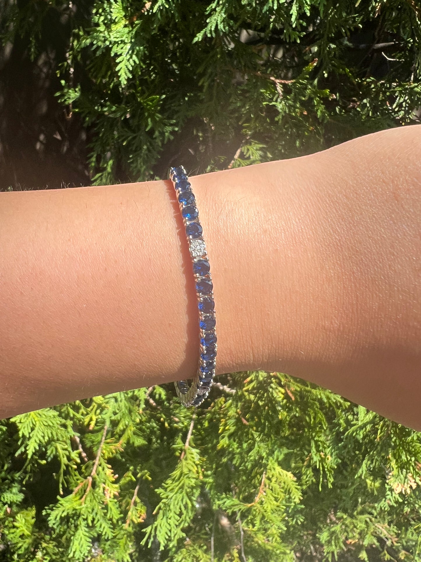 Blue Sapphire Tennis Bracelet