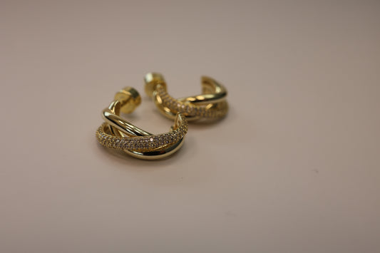 Triple Braided Hoop Earrings