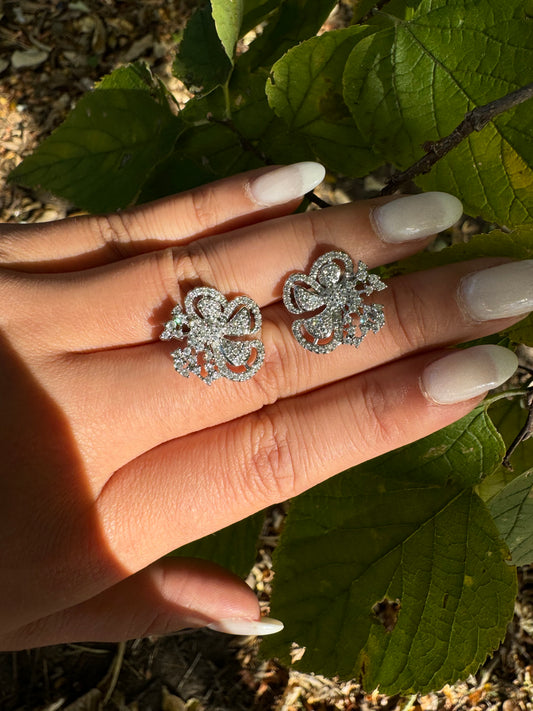 Floral Sparkling Earrings