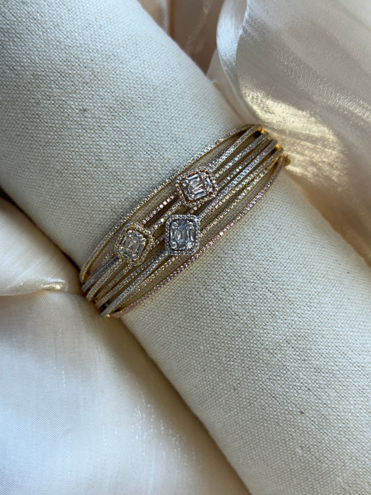 Cocktail Bangle with 3 stones