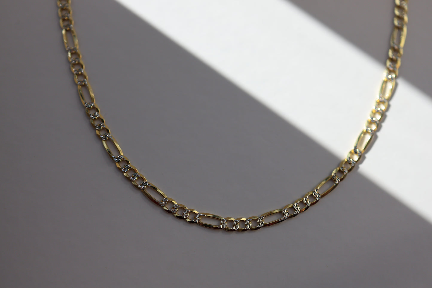 Silver Etched Gold Men’s Necklace