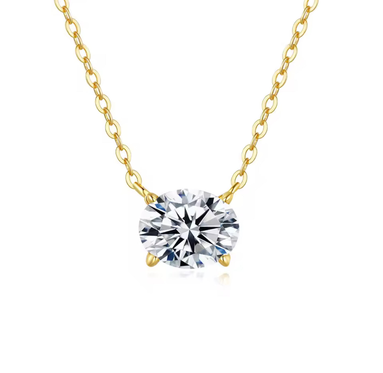 Sterling Silver 3CTTW Lab Diamond Floating Necklace