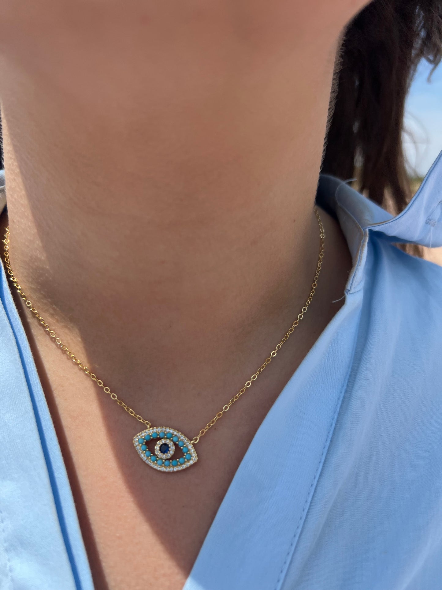 Turquoise Eye Necklace