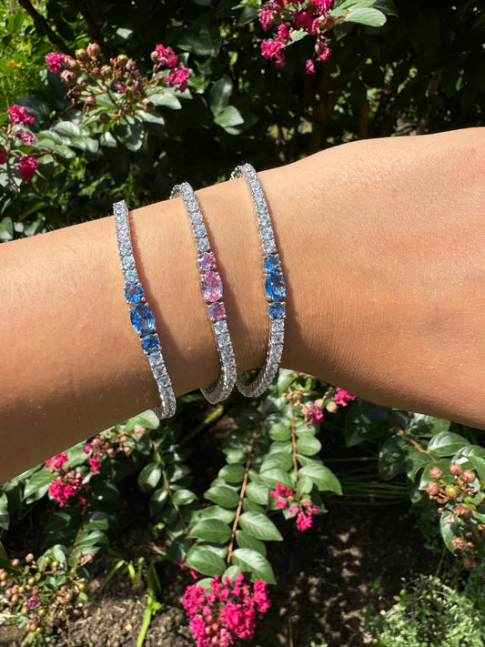 Tennis Bracelet X Oval sapphire bracelet