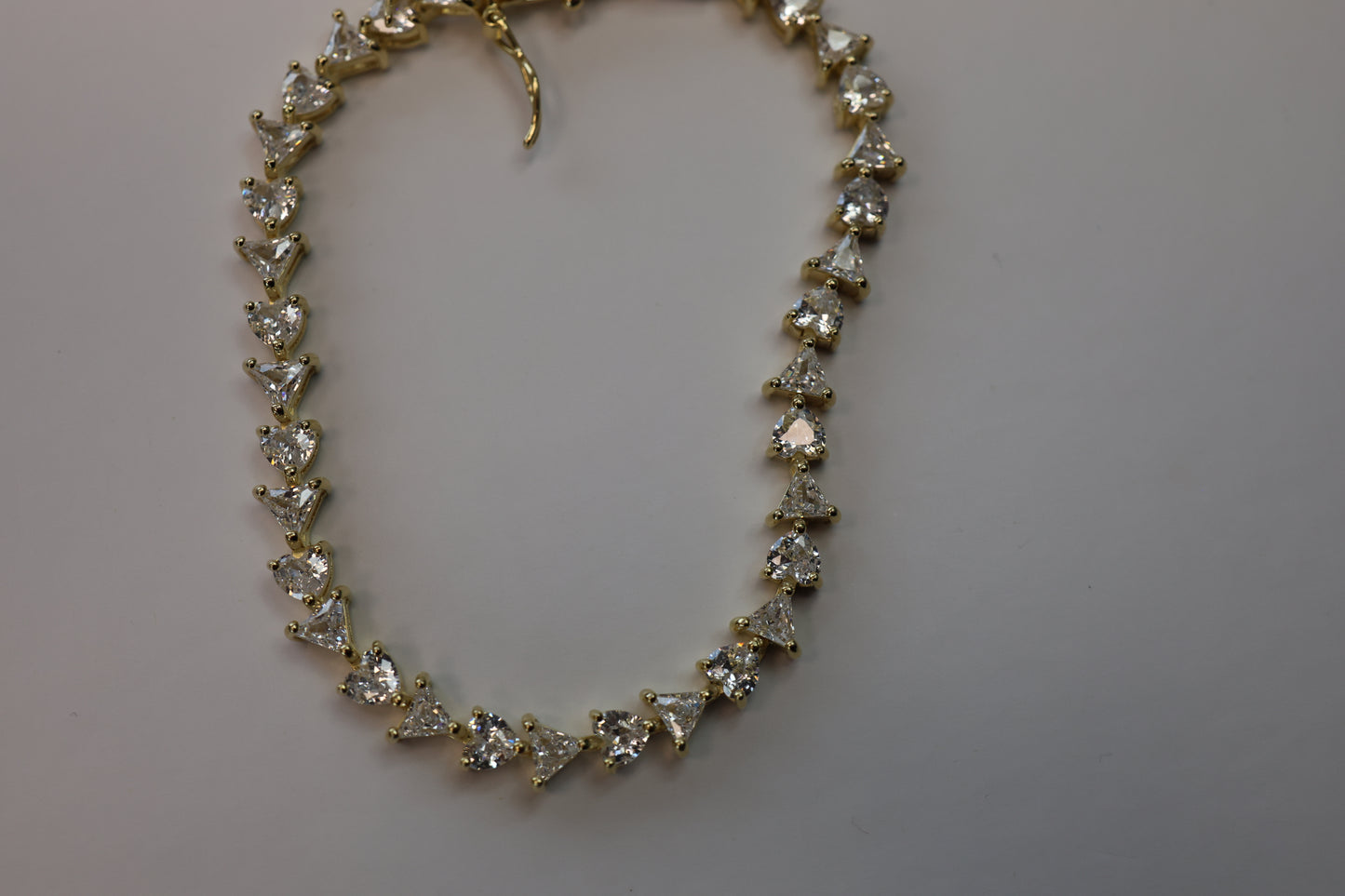 Heart x Cluster Tennis Bracelet