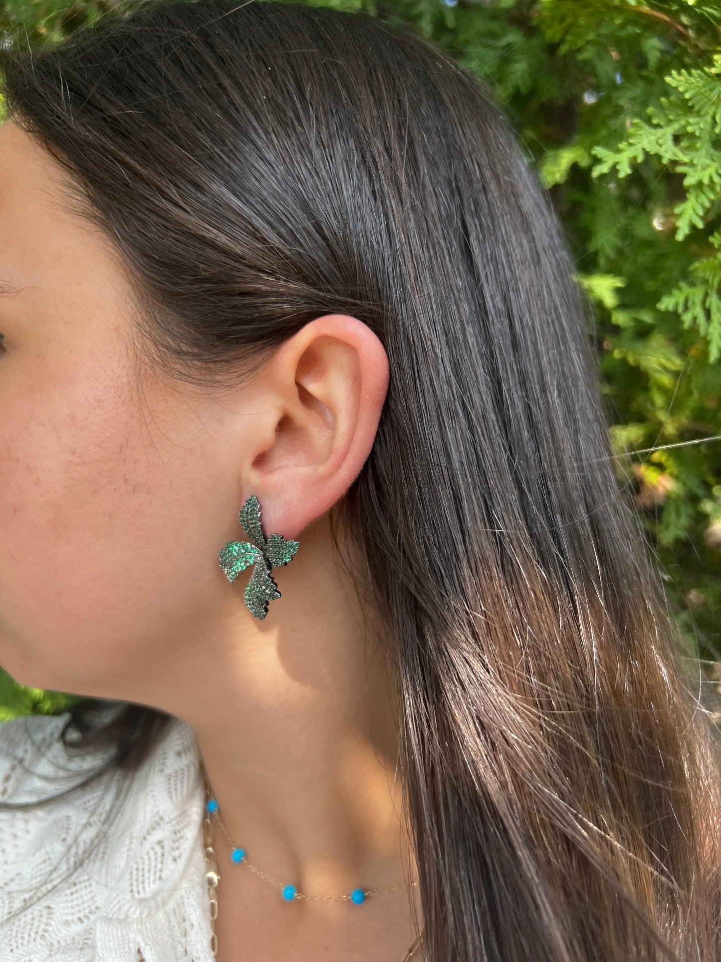 Green Elegance of the Garden Earrings