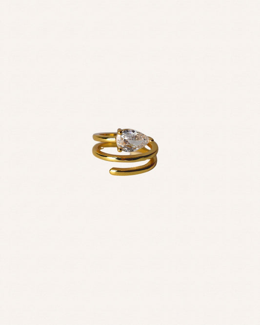 Pear Pinky Ring
