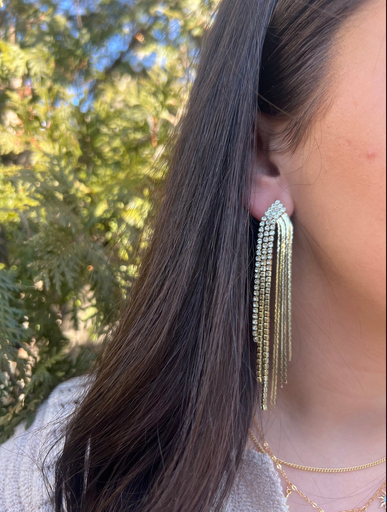 Cascading Crystal Waterfalls Earrings