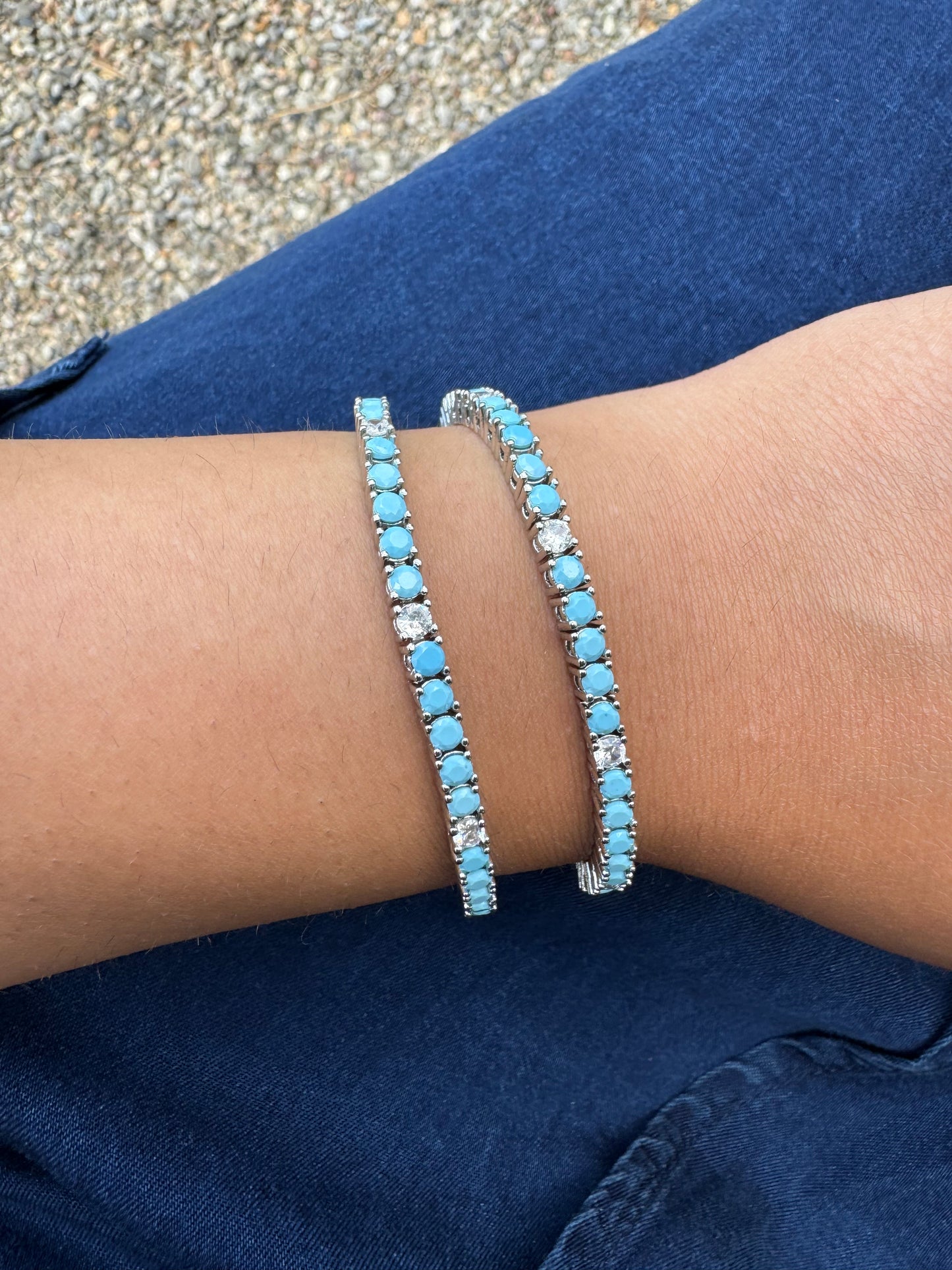 Blue Sparkle CZ Bracelet