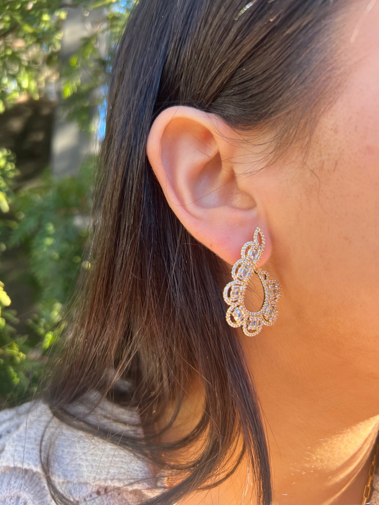 Ruffle Loop Earrings