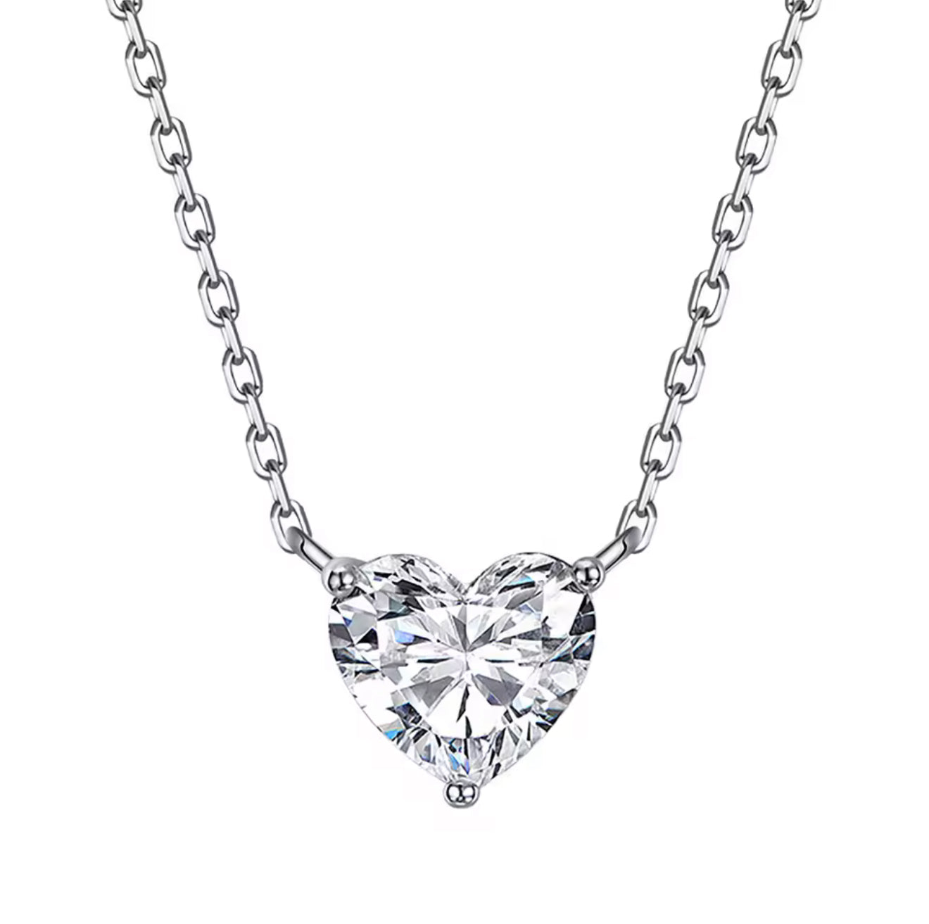 14KT Heart Lab Diamond Necklace