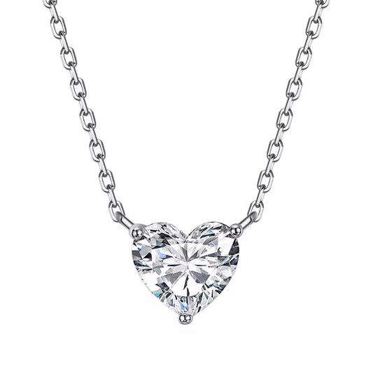 14KT Heart Lab Diamond Necklace