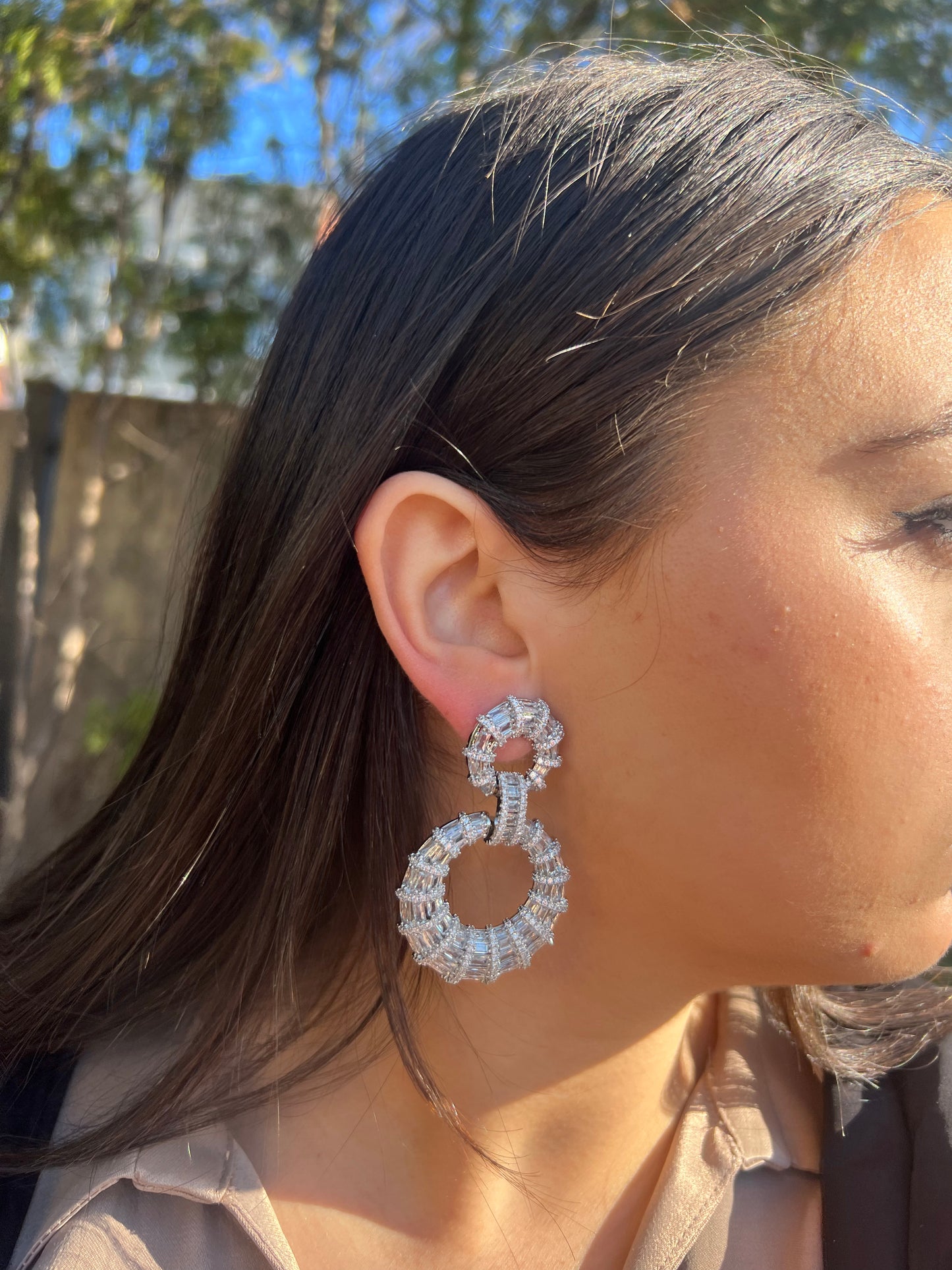 Sleek Silver Swirl Earrings