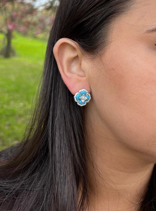 Luxary Turquoise Stud Earrings