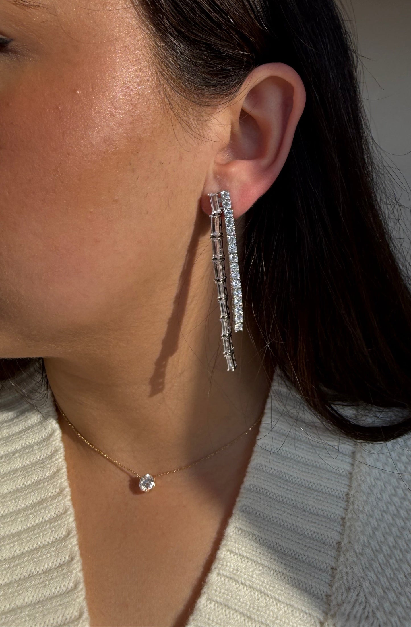 Emerald Cut Classic Cocktail Earrings