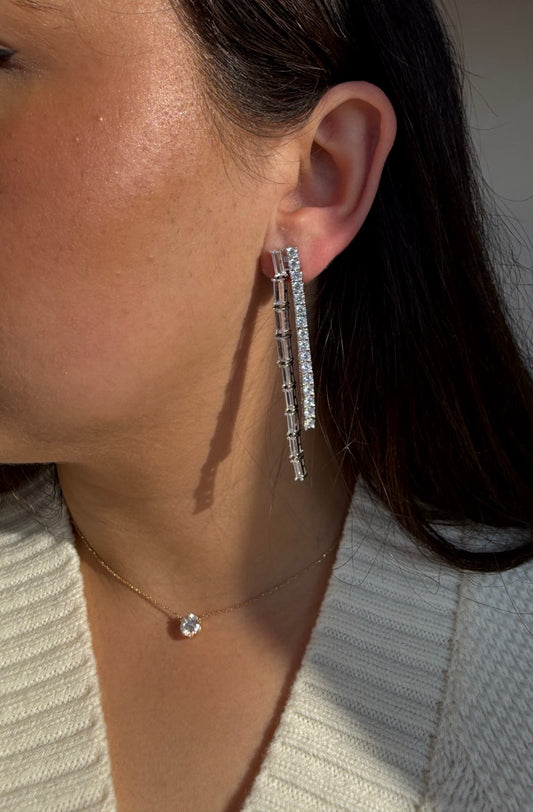 Emerald Cut Classic Cocktail Earrings