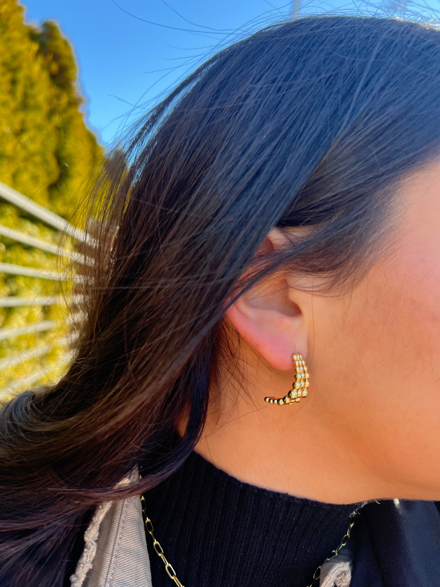 Golden Hoop Earring