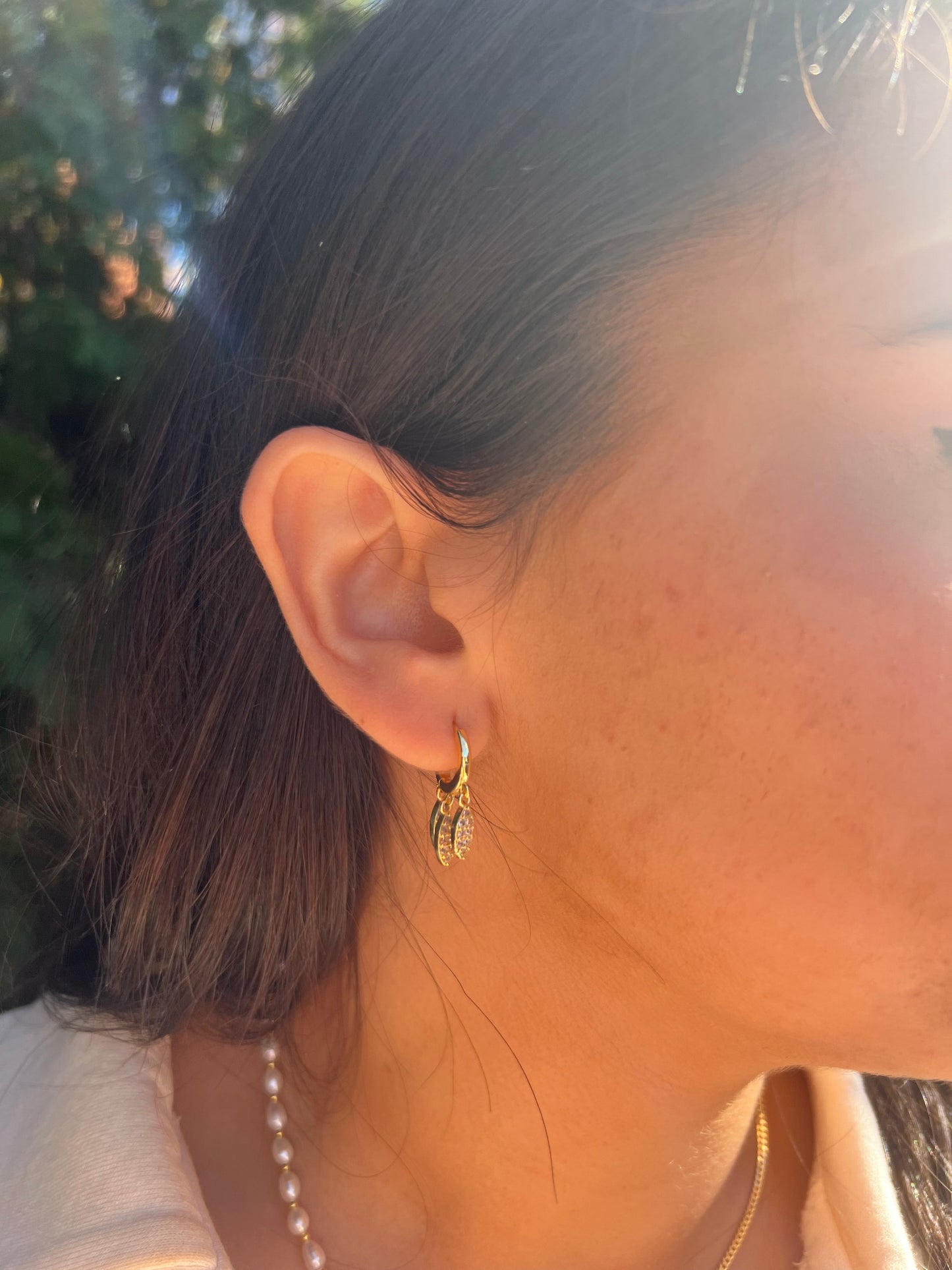 Leaf hoop Earring