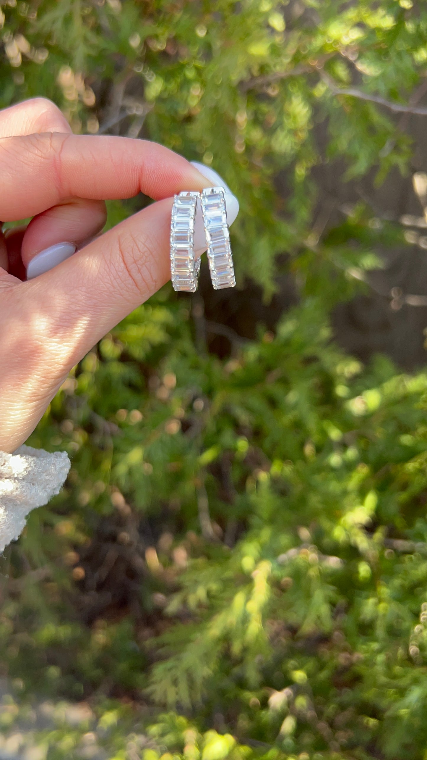 Crystal Cascade Hoop Earrings