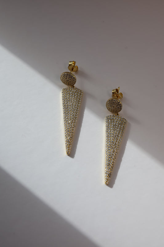 Ivory Edge Pavé Earrings