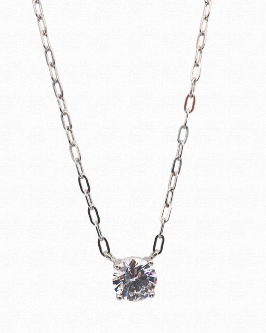 Round Paperclip Floating Necklace