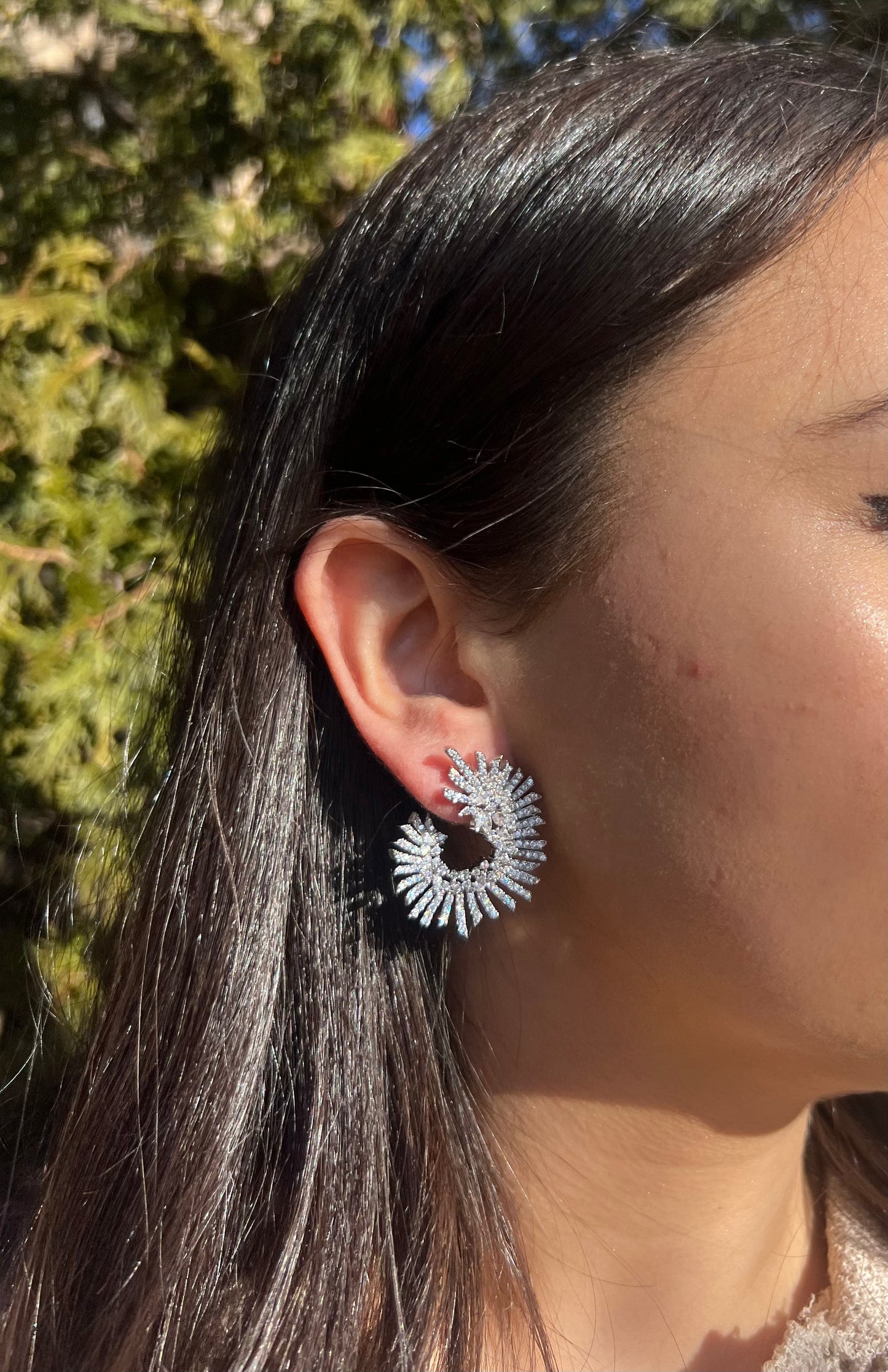 Open starburst earrings