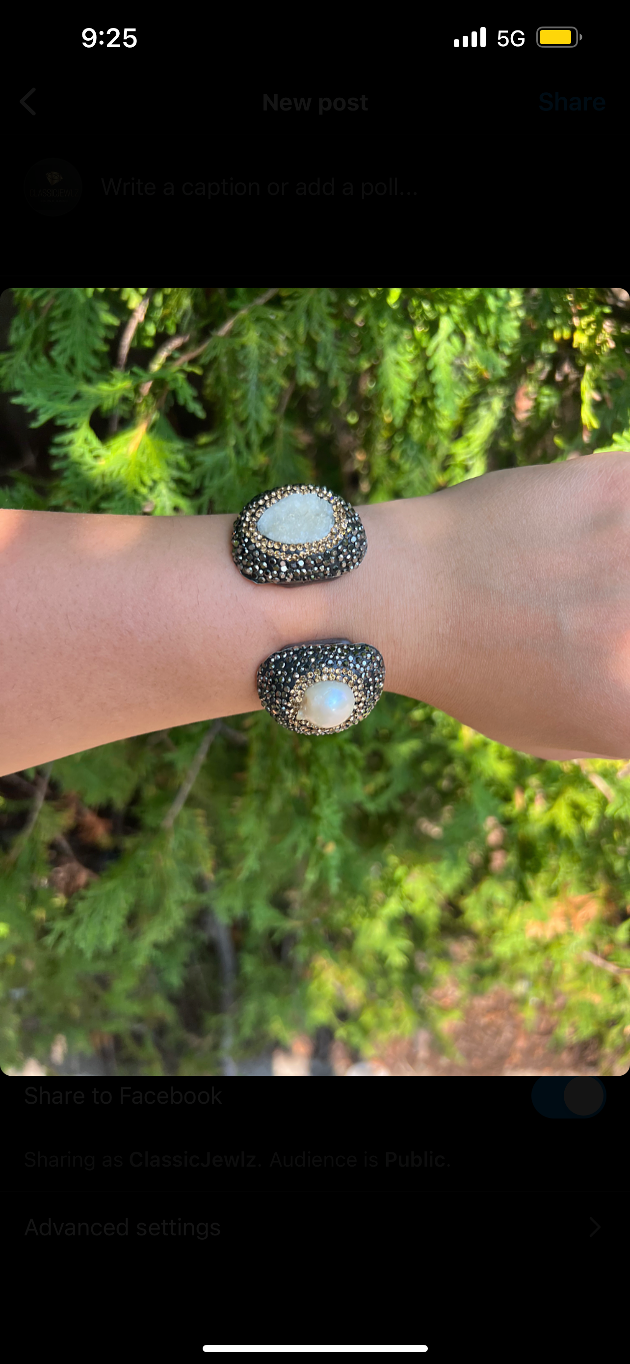 Bracelet with Druzy and Pearls