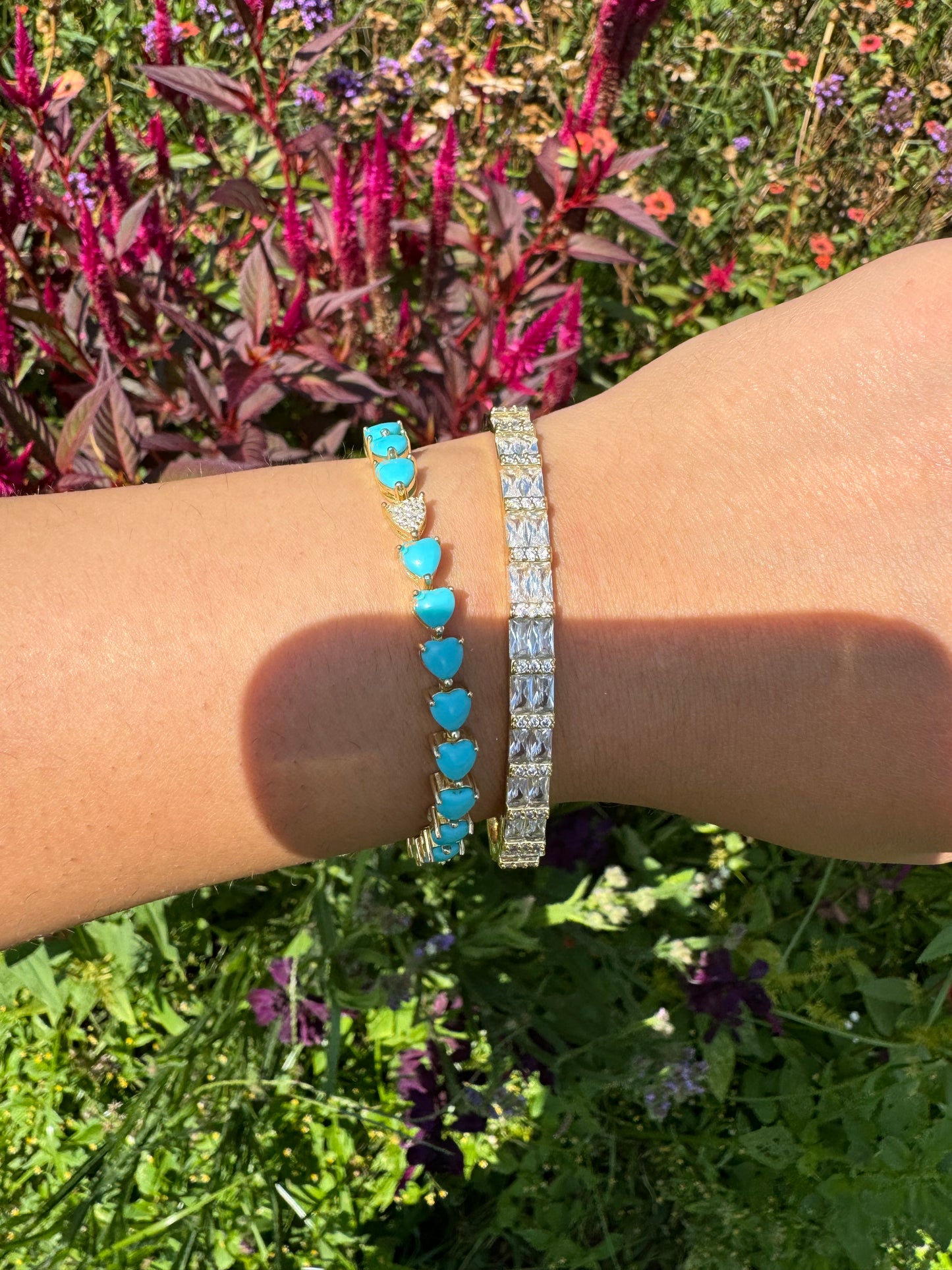 Heart X Turquoise Bracelet