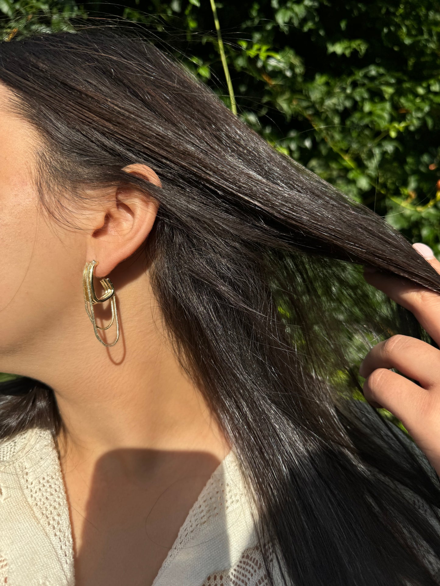 Golden Harmony Hoop Earrings