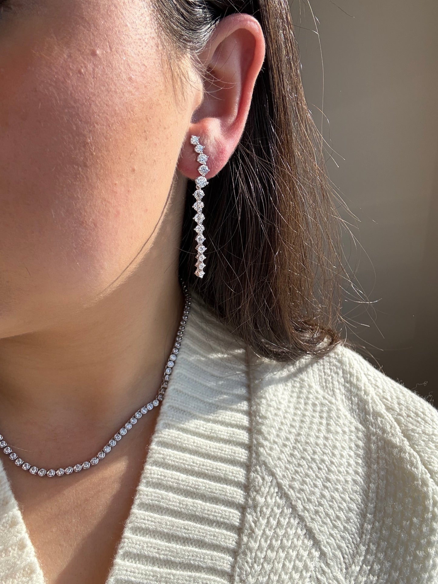 Silver Grace Drop Earrings