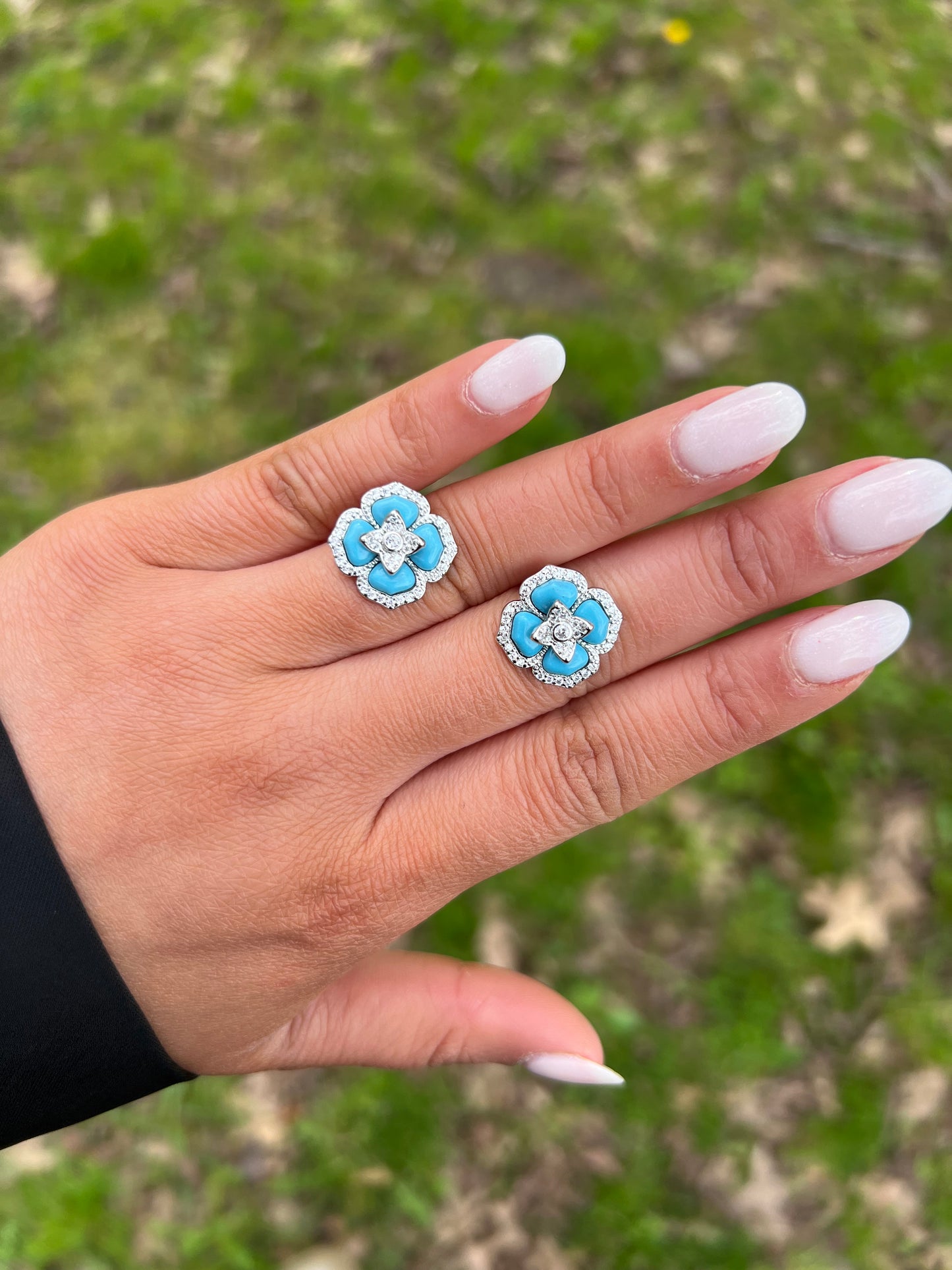 Luxary Turquoise Stud Earrings