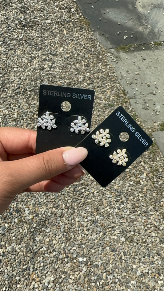 Cluster Blossom Stud Earrings