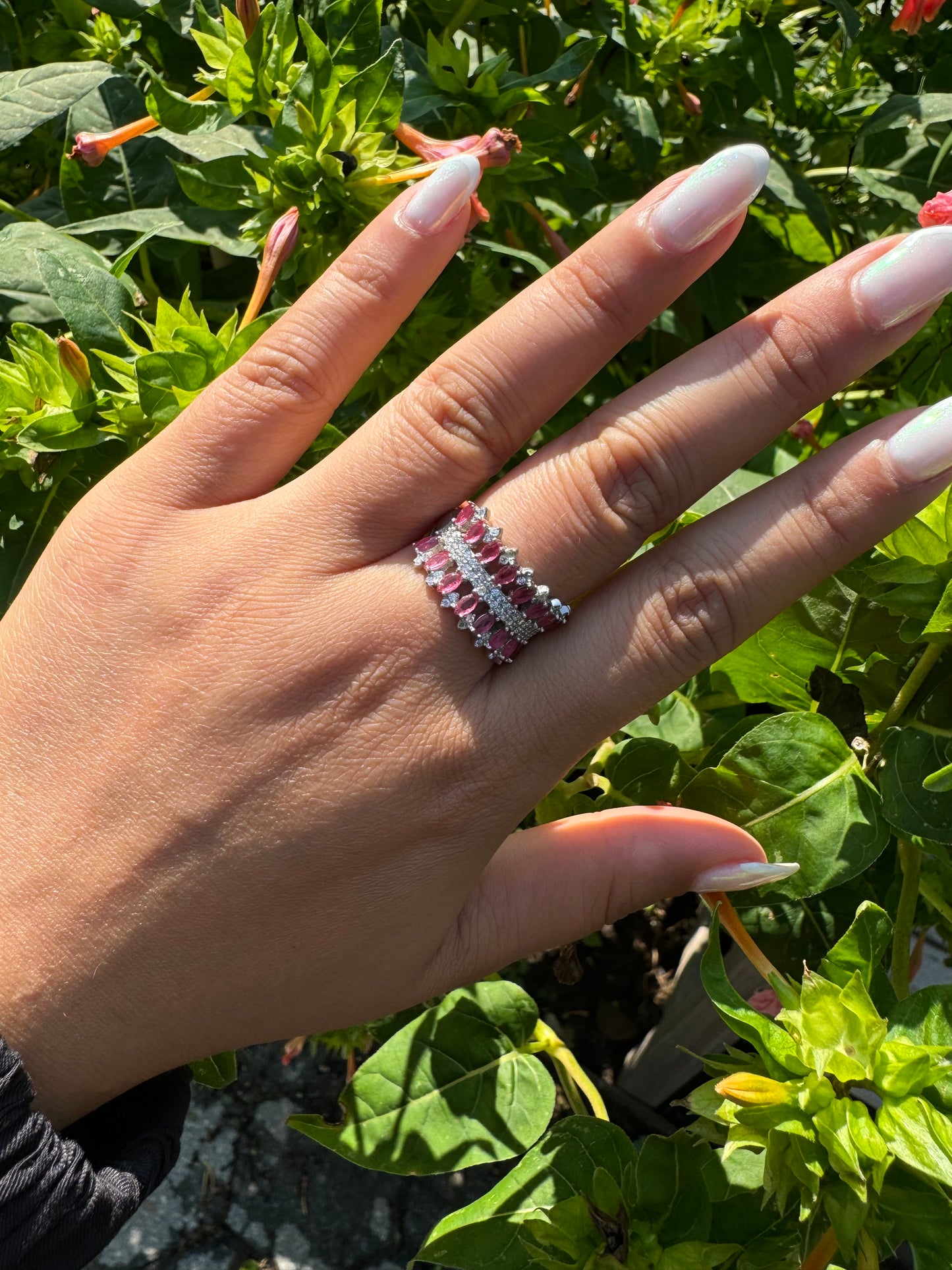 Cocktail Pink Ruby Ring